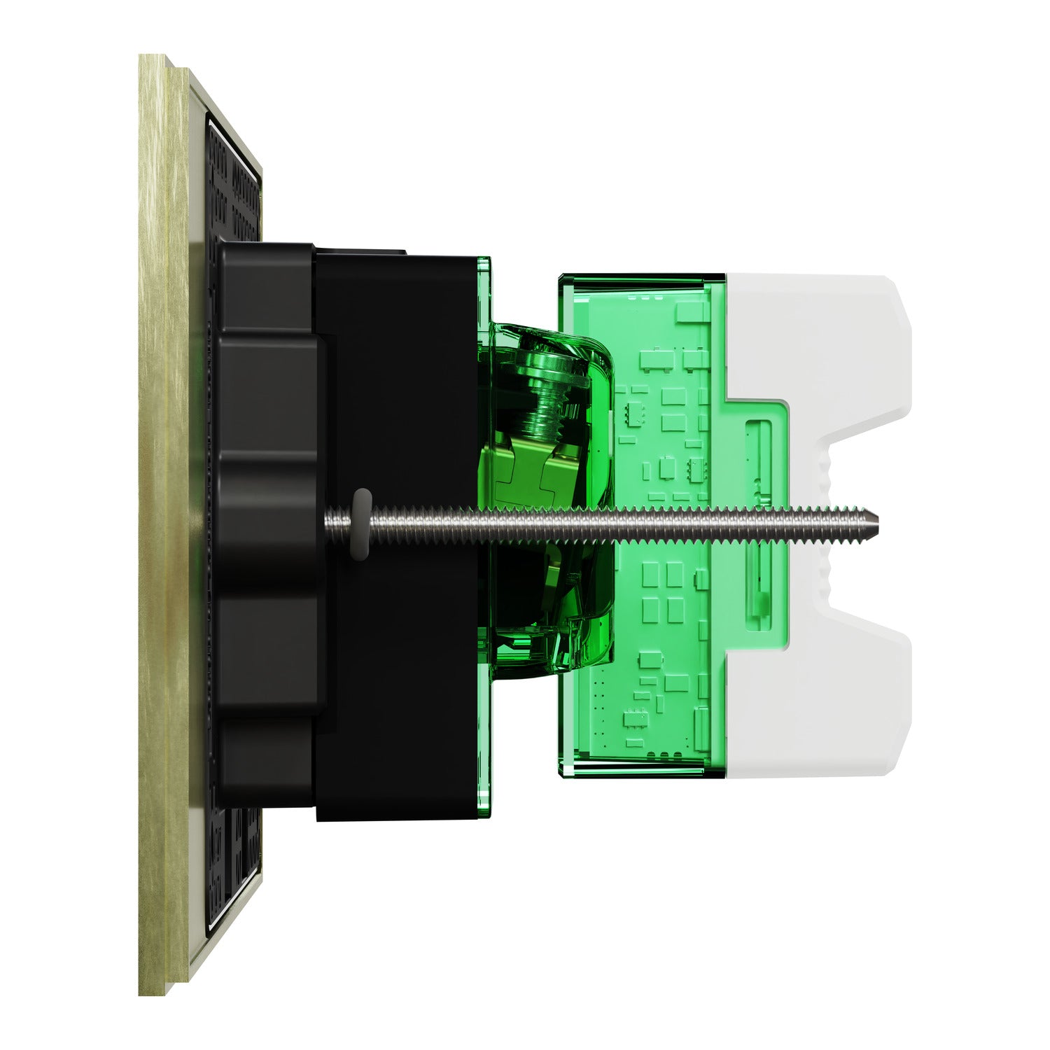 Clipsal Double Switch Power Point, Clipsal Solis T Series, Wiser Connected, Horizontal Mount Ebony Aluminium/ White Ceramic 230V-240V-  1010CSZ-EA, 1010CSZ-WC