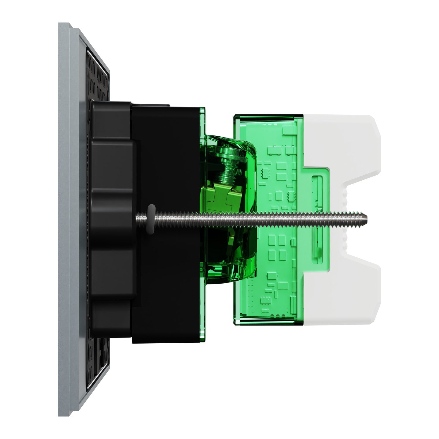 Clipsal Single Switch Power Point, Clipsal Solis T Series, Smart Switch, Horizontal Mount Platinum 230V-240V- 1010CSZ-PT