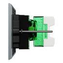 Clipsal Single Switch Power Point, Clipsal Solis T Series, Smart Switch, Horizontal Mount Platinum 230V-240V- 1010CSZ-PT