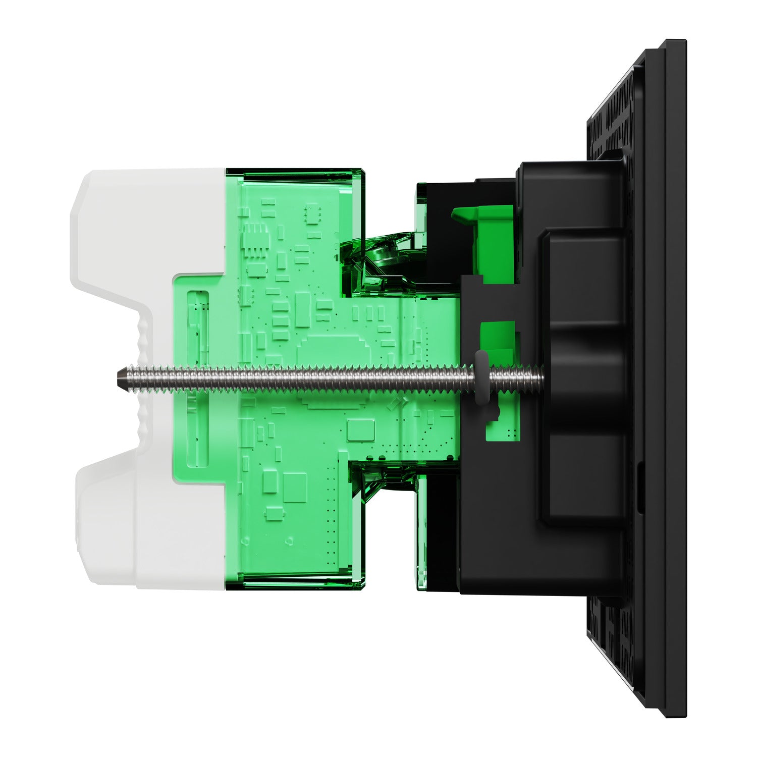 Clipsal Single Switch Power Point, Clipsal Solis, Smart Switch, Horizontal Mount Wall Switch Matt Black/ Matt White 230V-240V- 1010CSZ-ZB, 1010CSZ-ZW