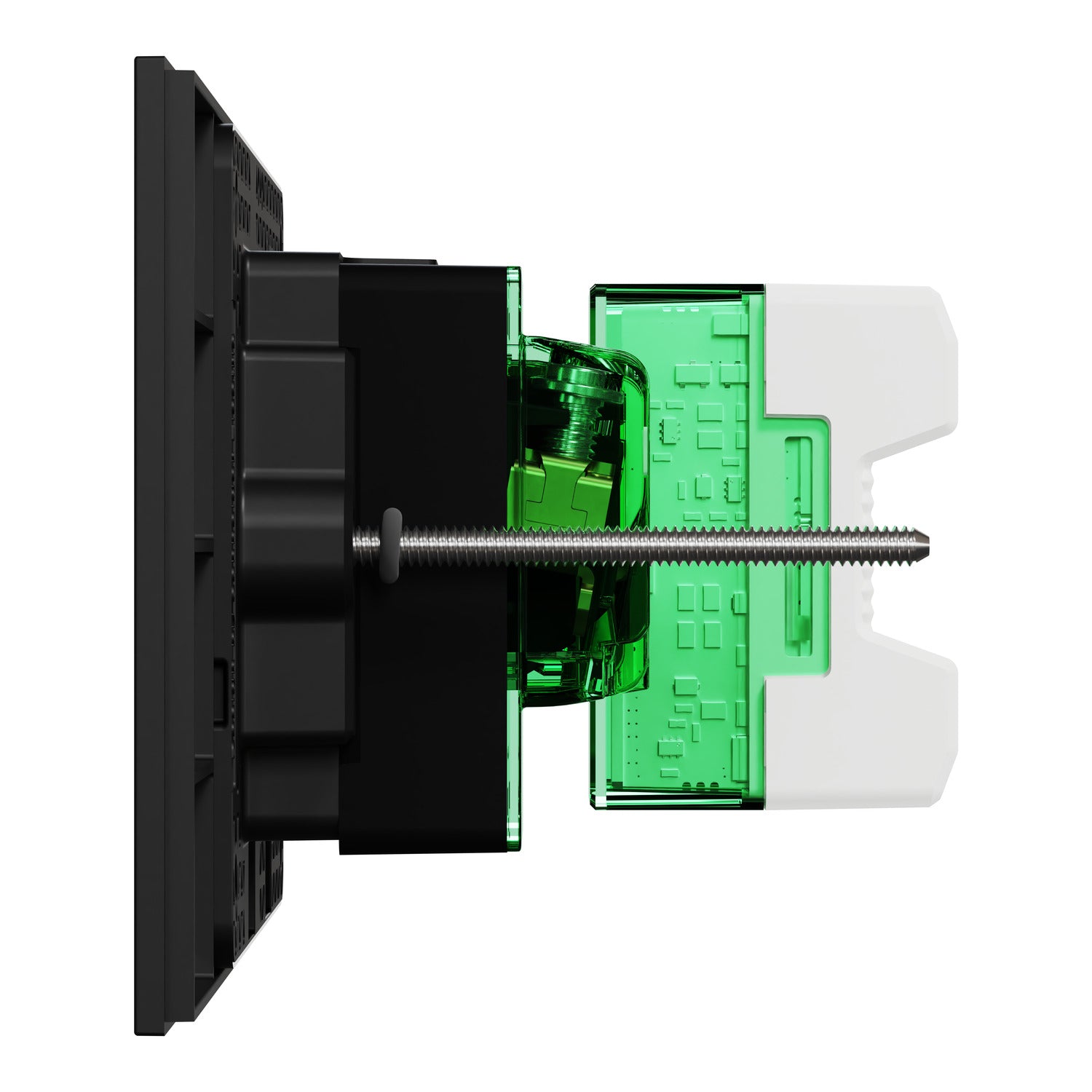 Clipsal Single Switch Power Point, Clipsal Solis, Smart Switch, Horizontal Mount Wall Switch Matt Black/ Matt White 230V-240V- 1010CSZ-ZB, 1010CSZ-ZW