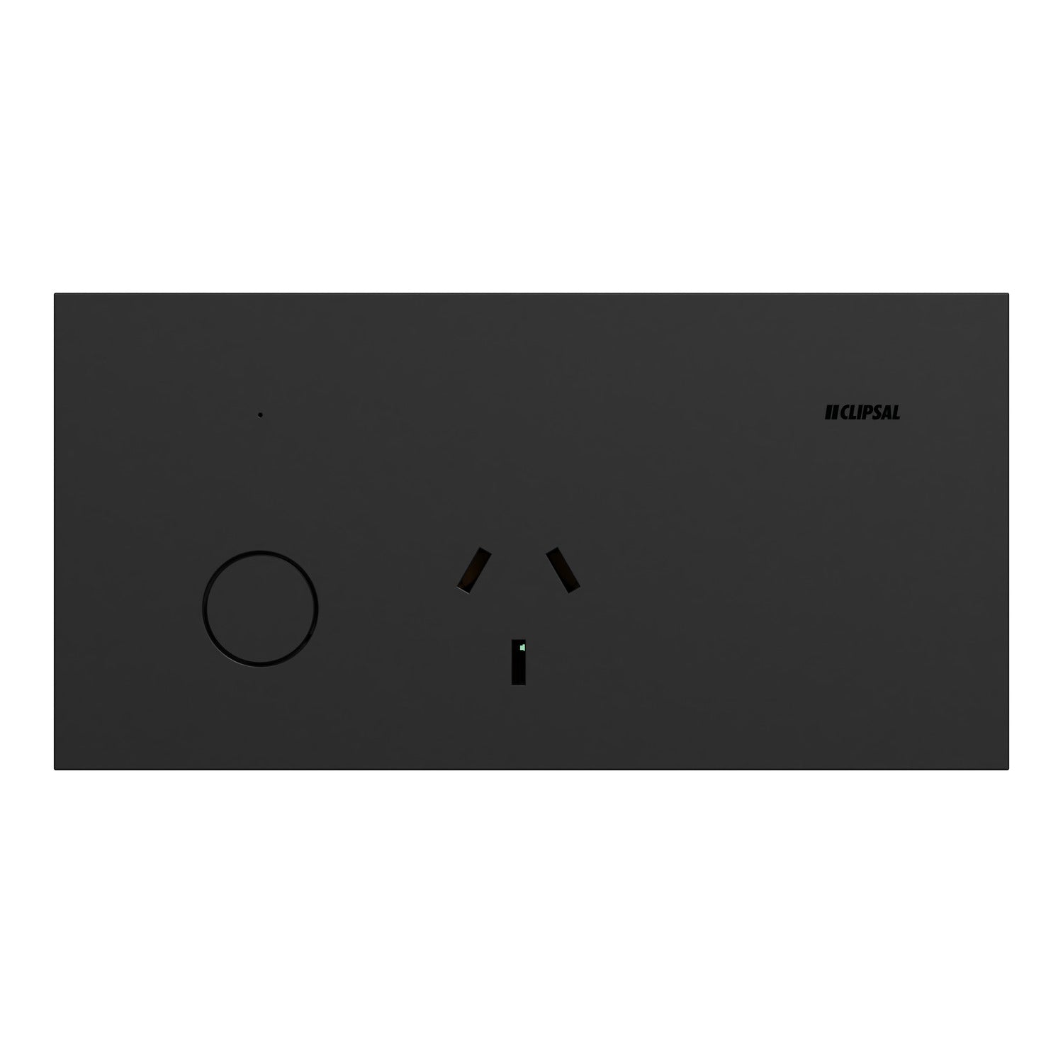 Clipsal Single Switch Power Point, Clipsal Solis, Smart Switch, Horizontal Mount Wall Switch Matt Black/ Matt White 230V-240V- 1010CSZ-ZB, 1010CSZ-ZW
