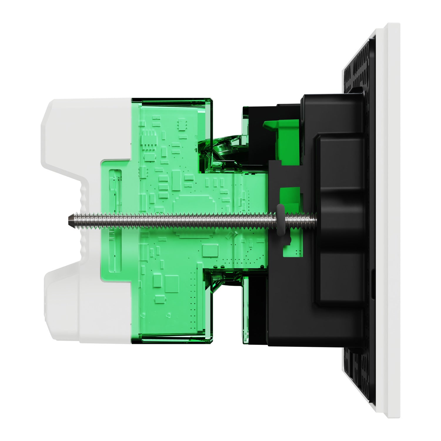 Clipsal Single Switch Power Point, Clipsal Solis, Smart Switch, Horizontal Mount Wall Switch Matt Black/ Matt White 230V-240V- 1010CSZ-ZB, 1010CSZ-ZW