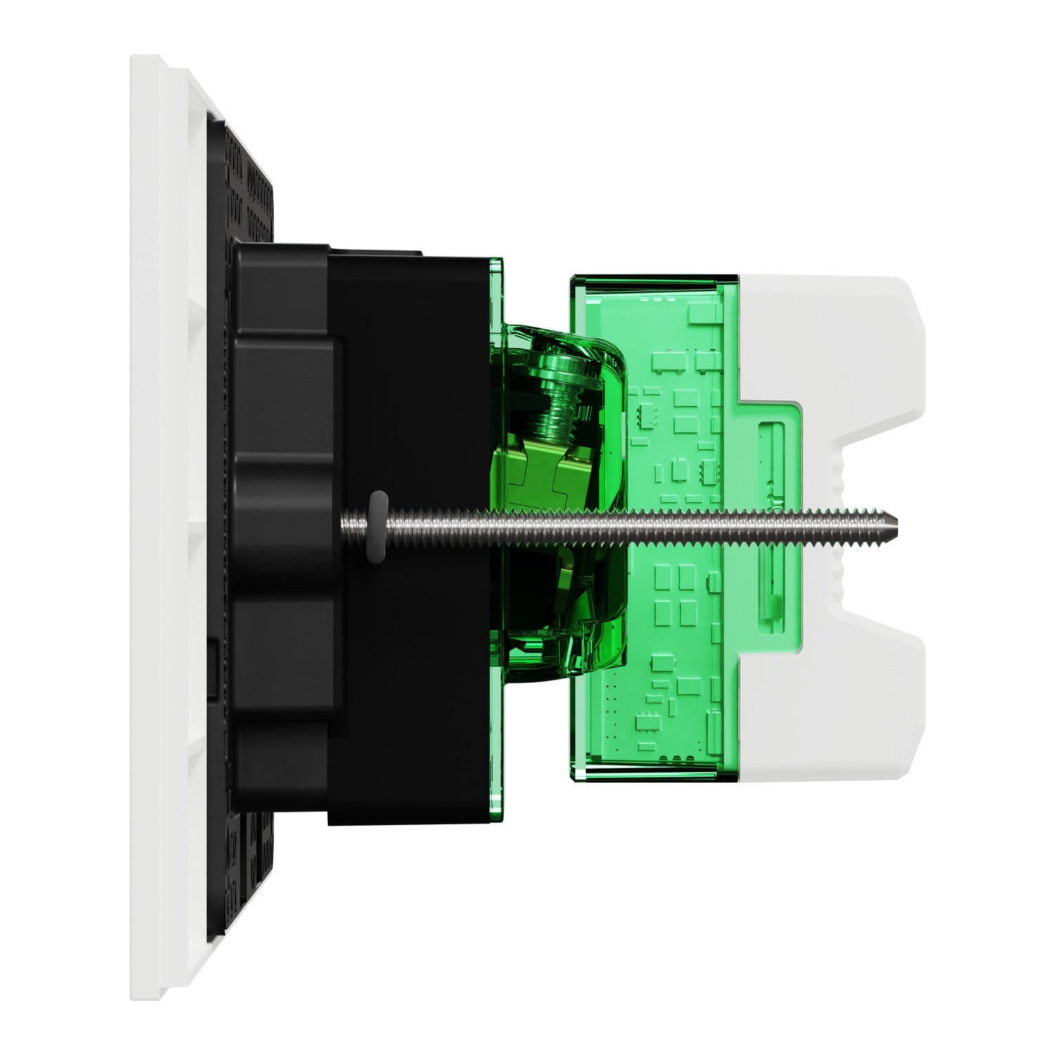 Clipsal Single Switch Power Point, Clipsal Solis, Smart Switch, Horizontal Mount Wall Switch Matt Black/ Matt White 230V-240V- 1010CSZ-ZB, 1010CSZ-ZW