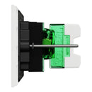 Clipsal Single Switch Power Point, Clipsal Solis, Smart Switch, Horizontal Mount Wall Switch Matt Black/ Matt White 230V-240V- 1010CSZ-ZB, 1010CSZ-ZW