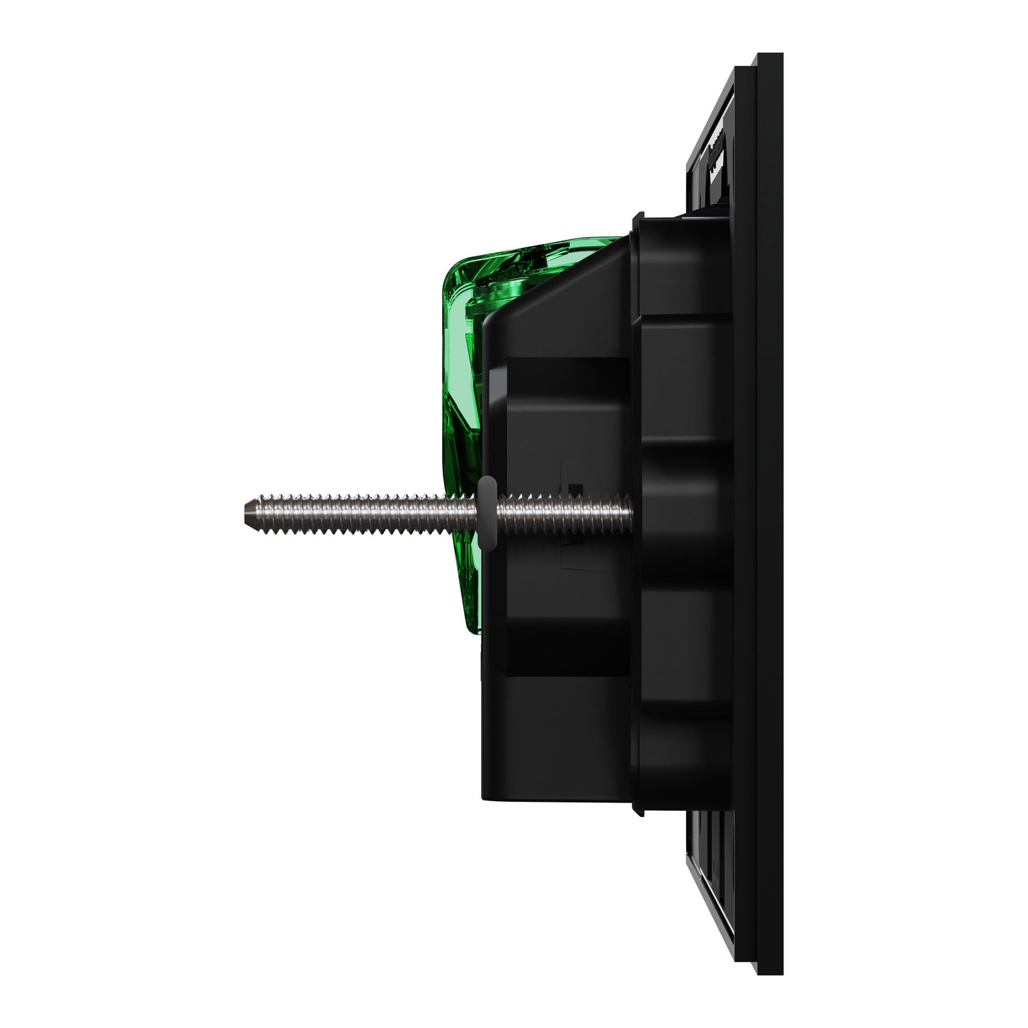Clipsal Double Switch Power Point, Clipsal Solis T Series, Horizontal Mount Ebony Aluminium/ White Ceramic 230V-240V- 1025-EA, 1025-WC