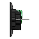 Clipsal Double Switch Power Point, Clipsal Solis T Series, Horizontal Mount Ebony Aluminium/ White Ceramic 230V-240V- 1025-EA, 1025-WC