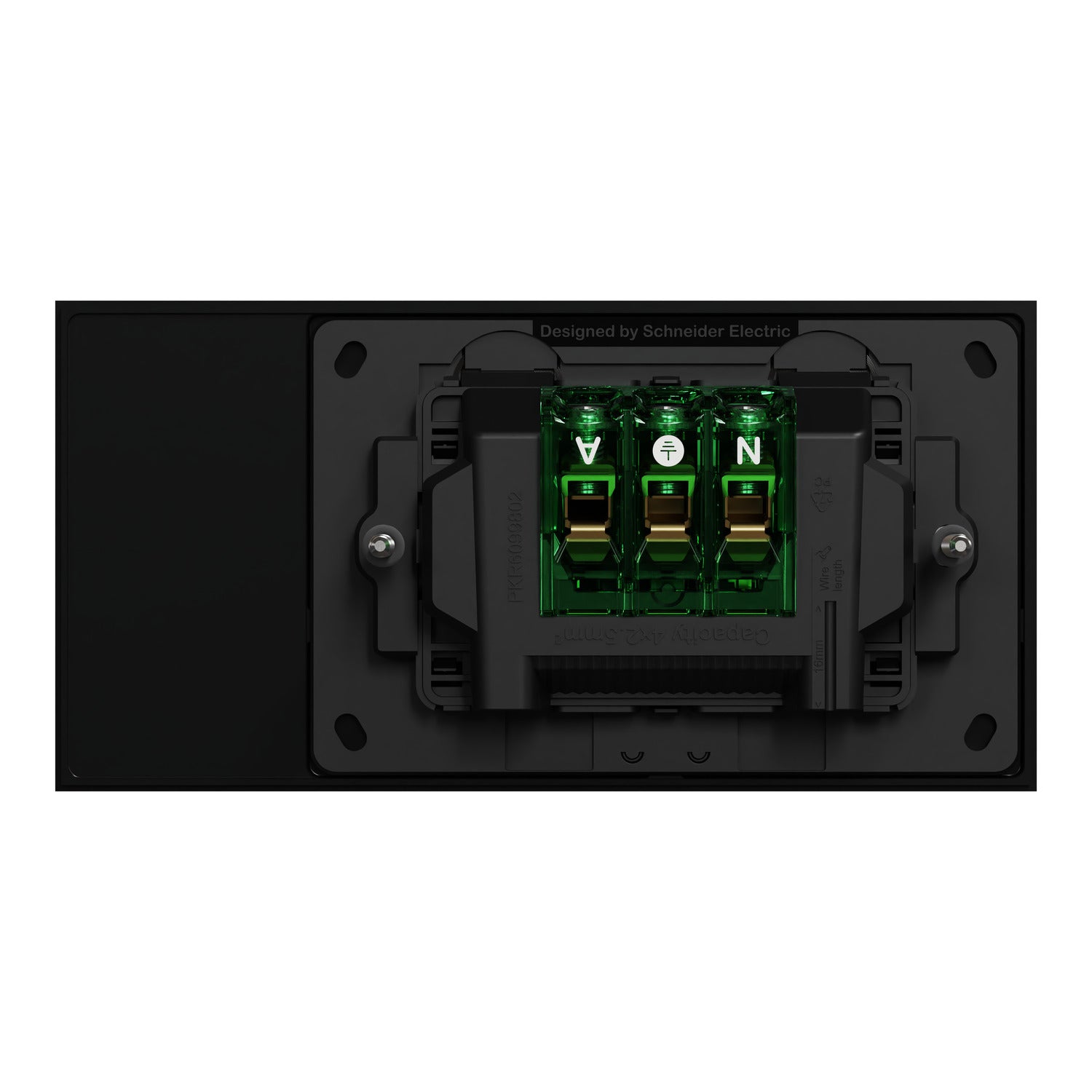 Clipsal Double Switch Power Point, Clipsal Solis T Series, Horizontal Mount Ebony Aluminium/ White Ceramic/ Living Brass 230V-240V- 1025-EA, 1025-WC, 1025-LB