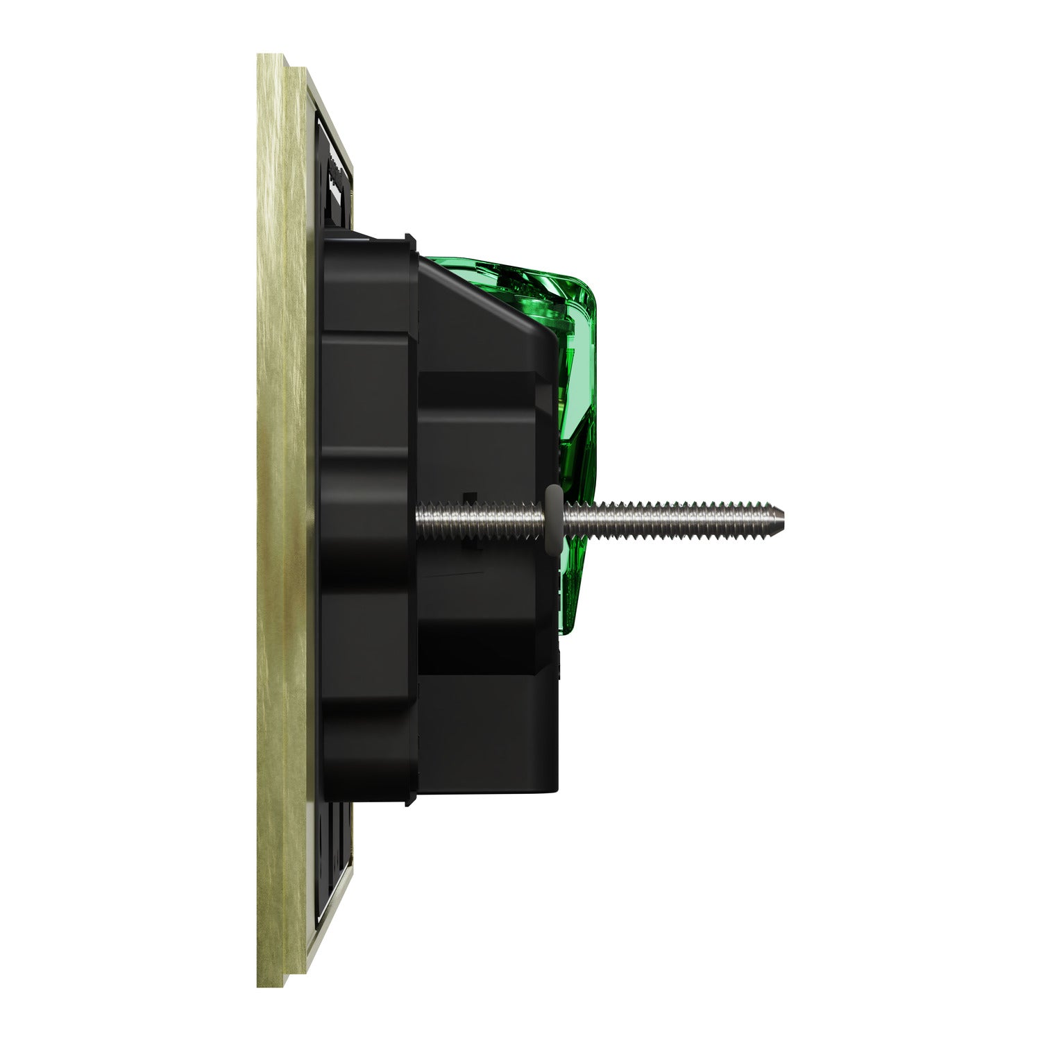 Clipsal Double Switch Power Point, Clipsal Solis T Series, Horizontal Mount Ebony Aluminium/ White Ceramic 230V-240V- 1025-EA, 1025-WC