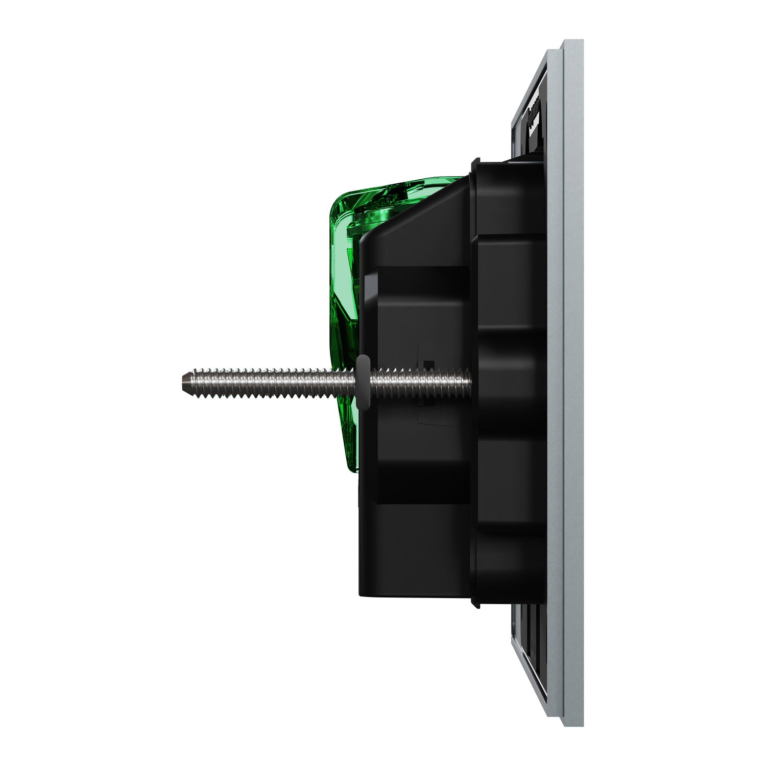 Clipsal Double Switch Power Point, Clipsal Solis T Series, Horizontal Mount Platinum 230V-240V- 1025-PT