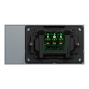 Clipsal Double Switch Power Point, Clipsal Solis T Series, Horizontal Mount Platinum 230V-240V- 1025-PT