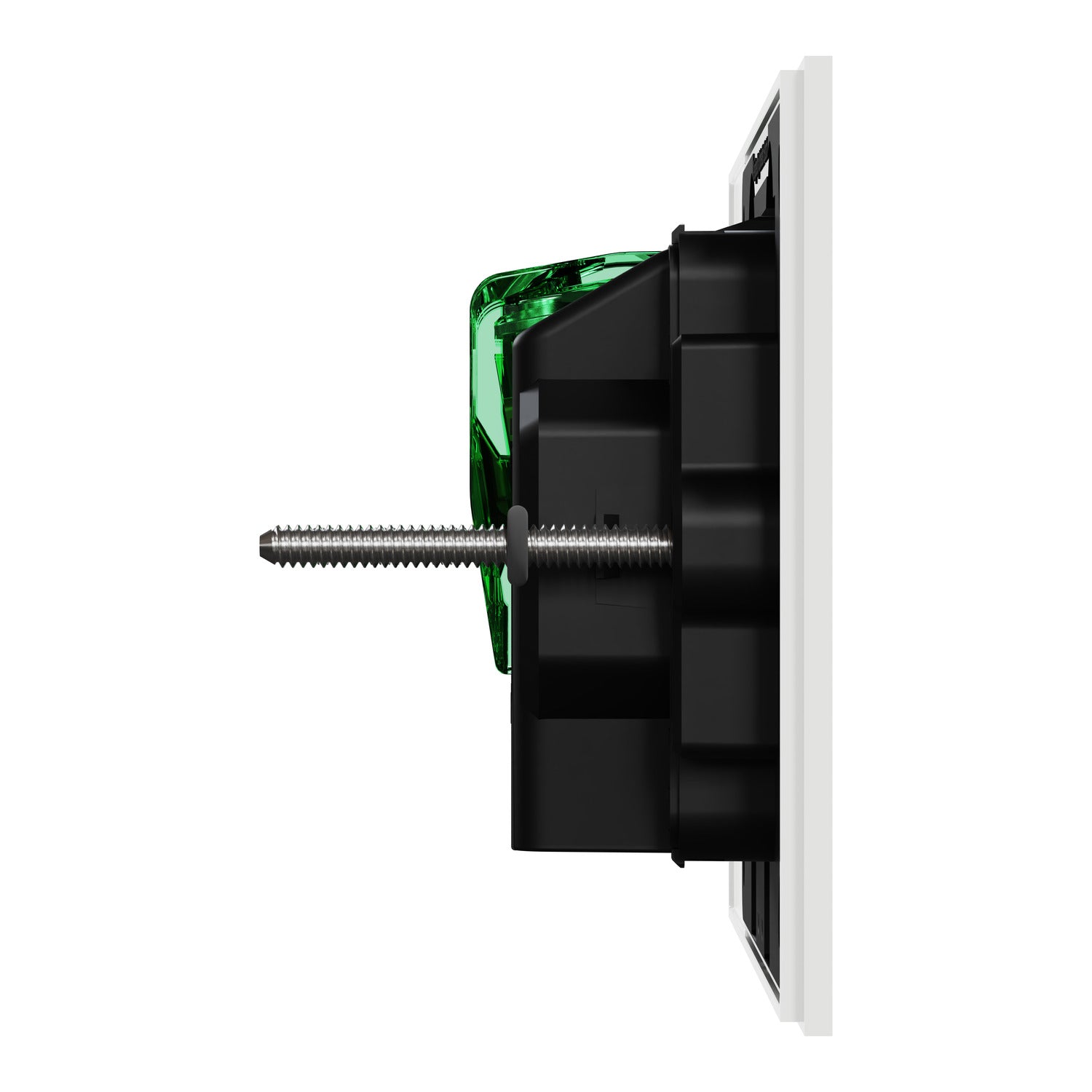 Clipsal Double Switch Power Point, Clipsal Solis T Series, Horizontal Mount Ebony Aluminium/ White Ceramic 230V-240V- 1025-EA, 1025-WC