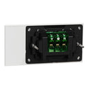Clipsal Double Switch Power Point, Clipsal Solis T Series, Horizontal Mount Ebony Aluminium/ White Ceramic 230V-240V- 1025-EA, 1025-WC