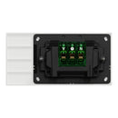 Clipsal Double Switch Power Point, Clipsal Solis, Horizontal Mount Matt Black/ Matt White 230V-240V- 1025-ZB, 1025-ZW