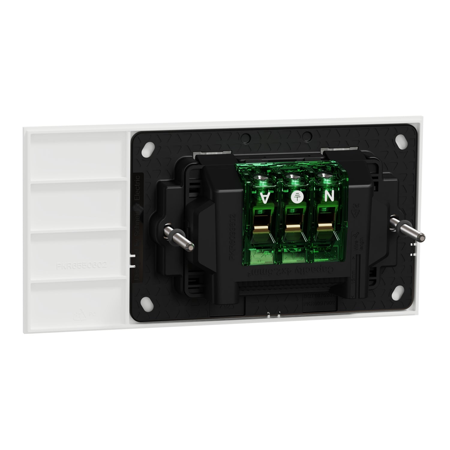 Clipsal Double Switch Power Point, Clipsal Solis, Horizontal Mount Matt Black/ Matt White 230V-240V- 1025-ZB, 1025-ZW