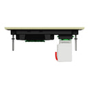 Clipsal Double Switch Power Point, Clipsal Solis T Series, with USB C Charger, Horizontal Mount Ebony Aluminium/ White Ceramic 230V-240V- 1025USBC-EA, 1025USBC-WC