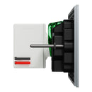 Clipsal Double Switch Power Point, Clipsal Solis T Series, with USB C Charger, Horizontal Mount Platinum 230V-240V- 1025USBC-PT