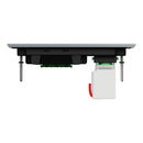 Clipsal Double Switch Power Point, Clipsal Solis T Series, with USB C Charger, Horizontal Mount Platinum 230V-240V- 1025USBC-PT