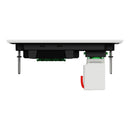 Clipsal Double Switch Power Point, Clipsal Solis T Series, with USB C Charger, Horizontal Mount Ebony Aluminium/ White Ceramic 230V-240V- 1025USBC-EA, 1025USBC-WC