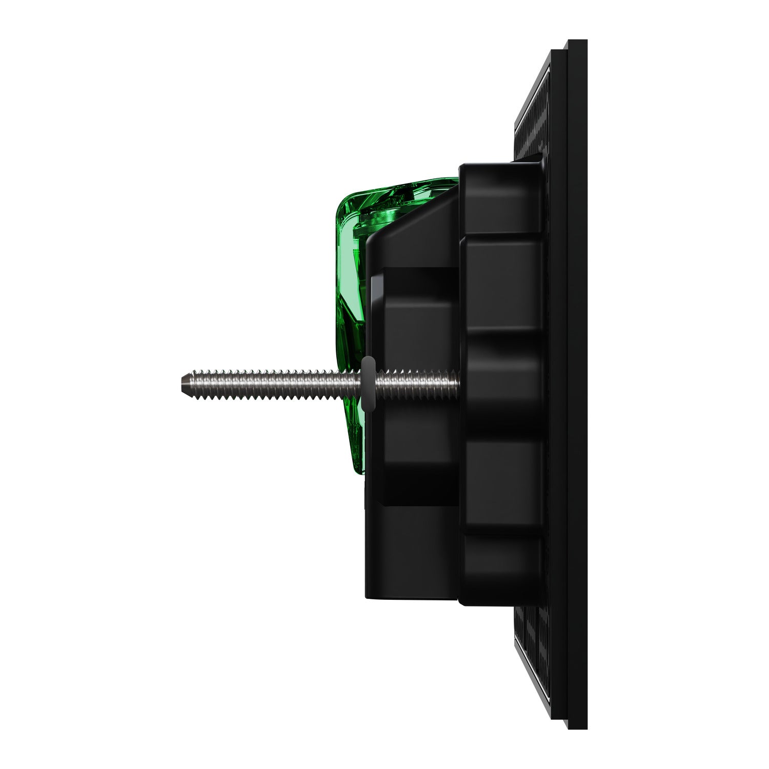 Clipsal Double Switch Power Point, Clipsal Solis T Series, Horizontal Mount, 10A Ebony Aluminium/ Ceramic White 230V-240V- 1025XUA-EA, 1025XUA-WC