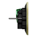 Clipsal Double Switch Power Point, Clipsal Solis T Series, Horizontal Mount, 10A Ebony Aluminium/ Ceramic White 230V-240V- 1025XUA-EA, 1025XUA-WC