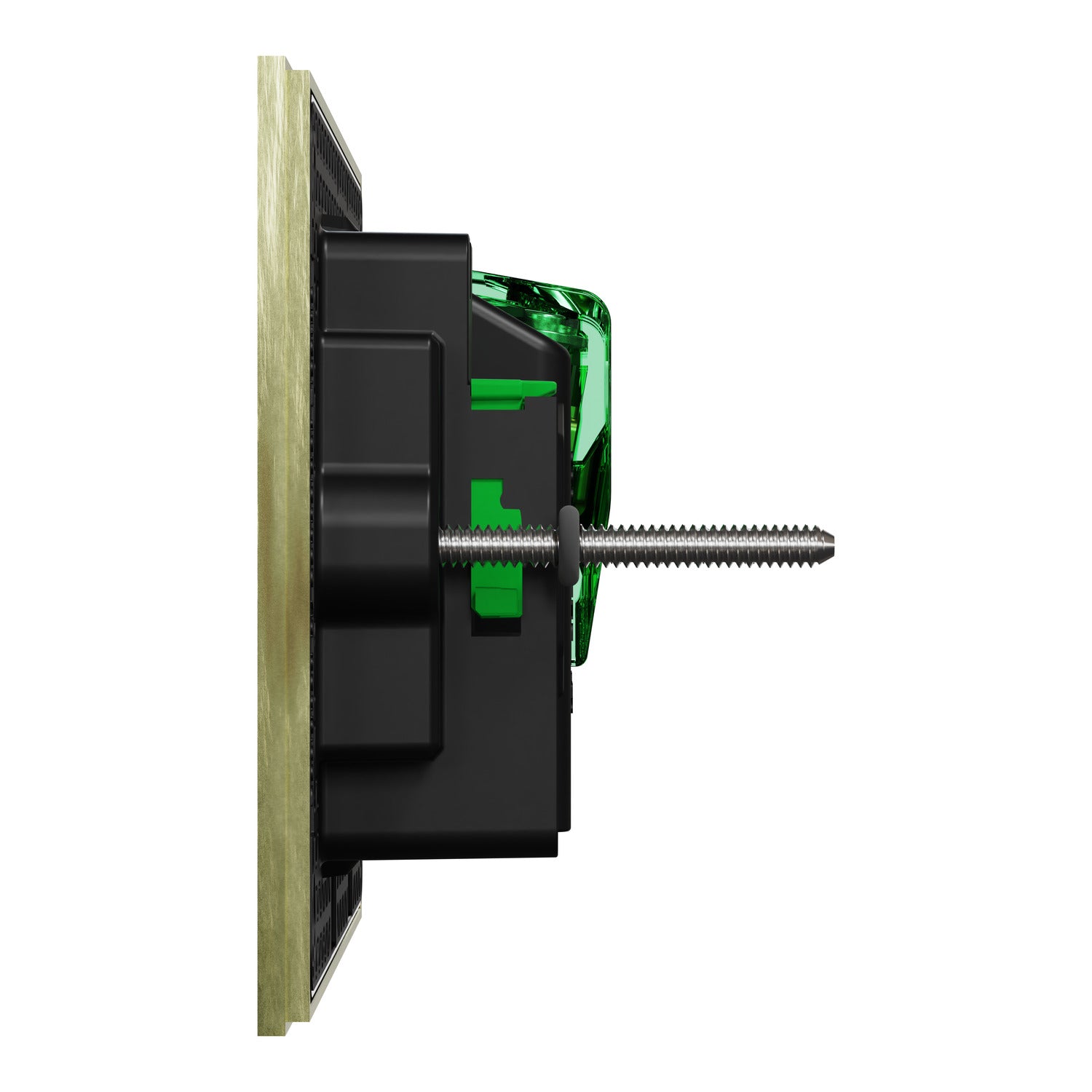 Clipsal Double Switch Power Point, Clipsal Solis T Series, Horizontal Mount, 10A Ebony Aluminium/ Ceramic White 230V-240V- 1025XUA-EA, 1025XUA-WC