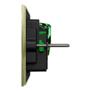 Clipsal Double Switch Power Point, Clipsal Solis T Series, Horizontal Mount, 10A Ebony Aluminium/ Ceramic White 230V-240V- 1025XUA-EA, 1025XUA-WC