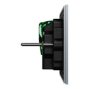 Clipsal Double Switch Power Point, Clipsal Solis T Series, Horizontal Mount Platinum 230V-240V- 1025XUA-PT