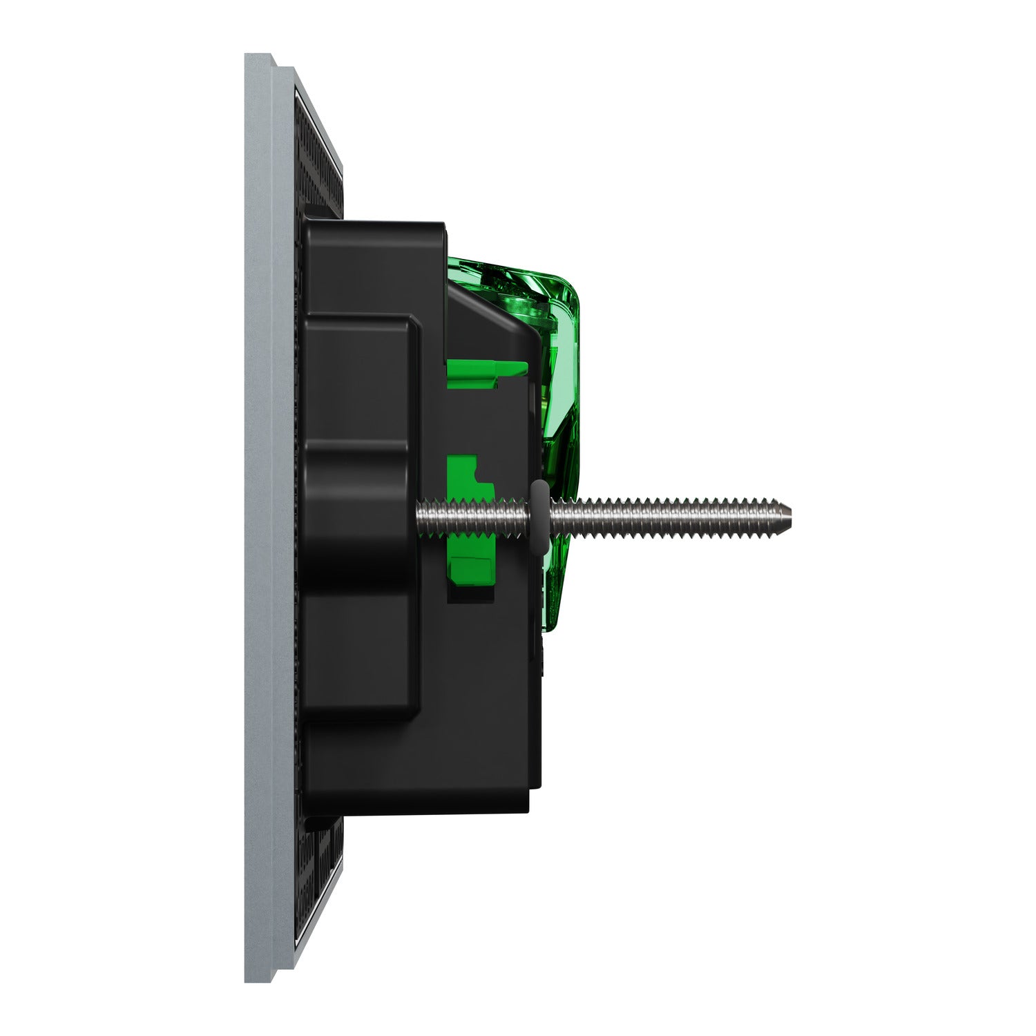 Clipsal Double Switch Power Point, Clipsal Solis T Series, Horizontal Mount Platinum 230V-240V- 1025XUA-PT