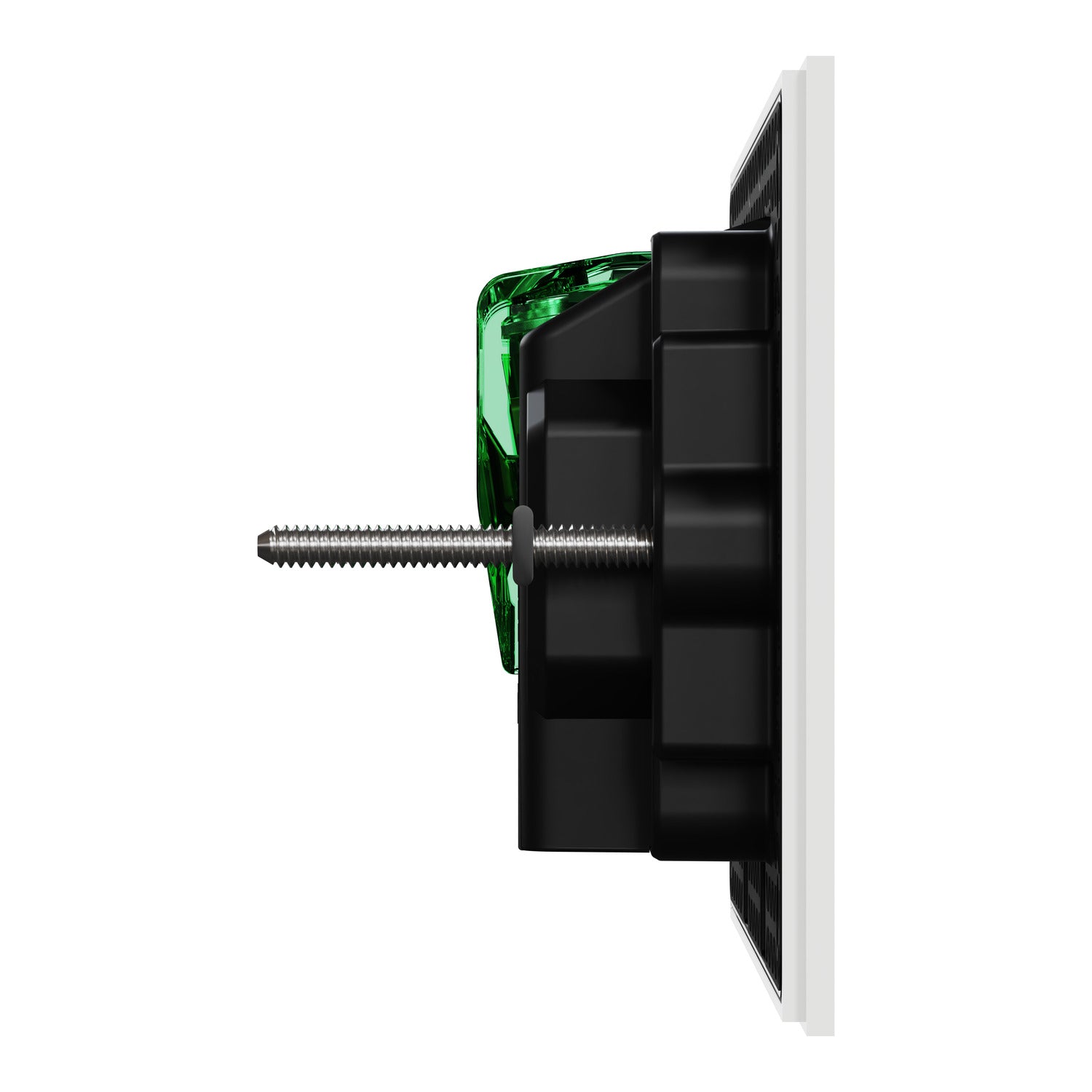 Clipsal Double Switch Power Point, Clipsal Solis T Series, Horizontal Mount, 10A Ebony Aluminium/ Ceramic White 230V-240V- 1025XUA-EA, 1025XUA-WC