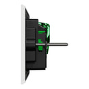 Clipsal Double Switch Power Point, Clipsal Solis T Series, Horizontal Mount, 10A Ebony Aluminium/ Ceramic White 230V-240V- 1025XUA-EA, 1025XUA-WC