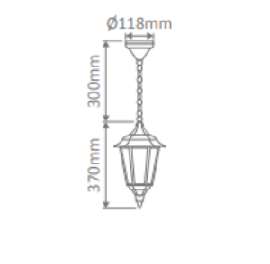 Domus GT-130 Chester Chain Pendants Beige / Black / Burgundy / Green / White IP43 - 14966, 14967, 14968, 14969, 14971 - Domus Lighting