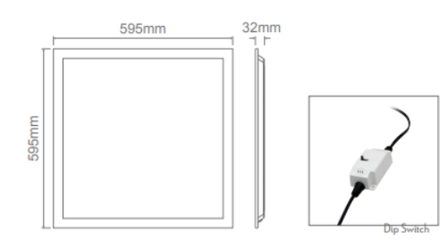 Domus Panel-606 LED Panels and Troffers Tri - White 36W 240V IP20 - 17621, 21648 - Domus Lighting