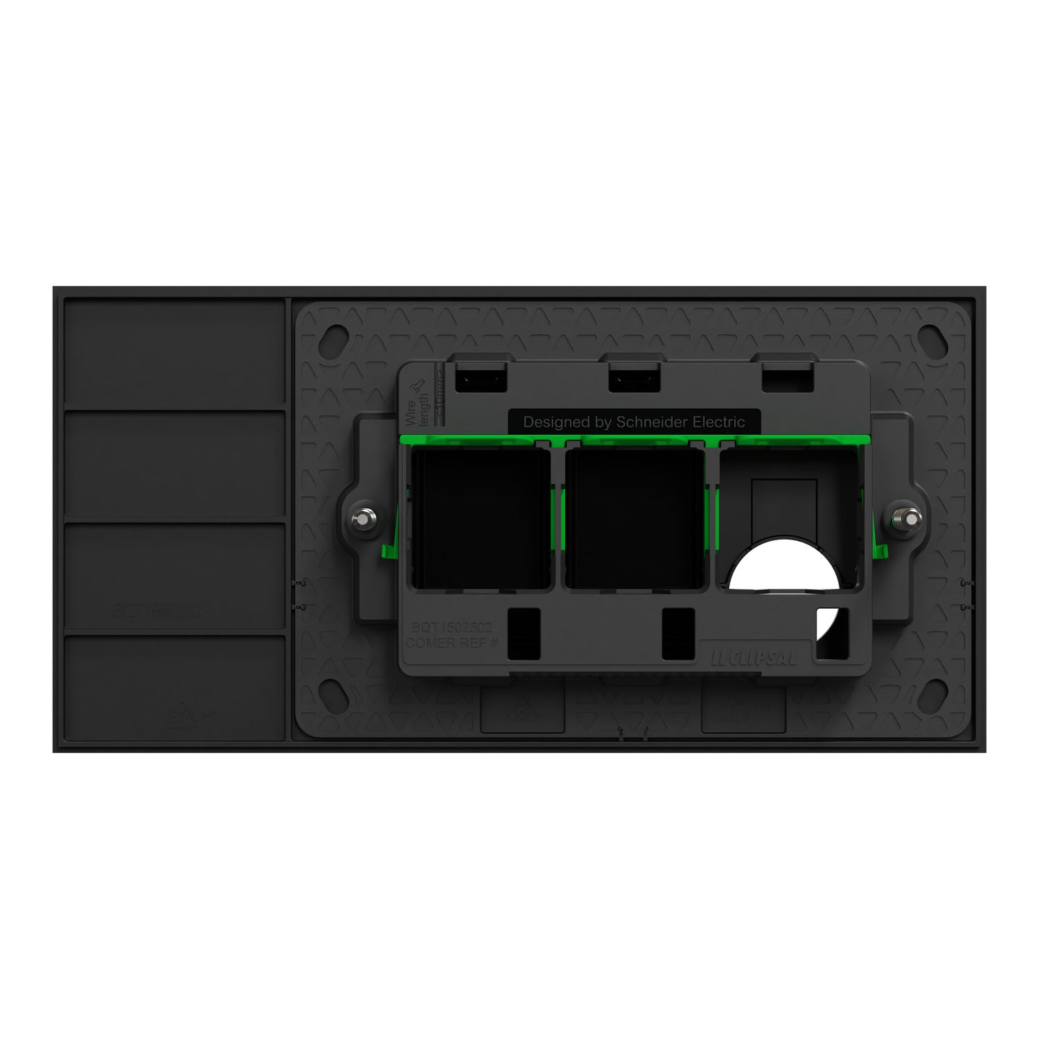 Clipsal Grid Plate and Cover, Clipsal Solis, 1 Gang, Horizontal Matt Black/ Matt White- 1041PUA-ZB, 1041PUA-ZW