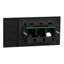 Clipsal Grid Plate and Cover, Clipsal Solis, 1 Gang, Horizontal Matt Black/ Matt White- 1041PUA-ZB, 1041PUA-ZW