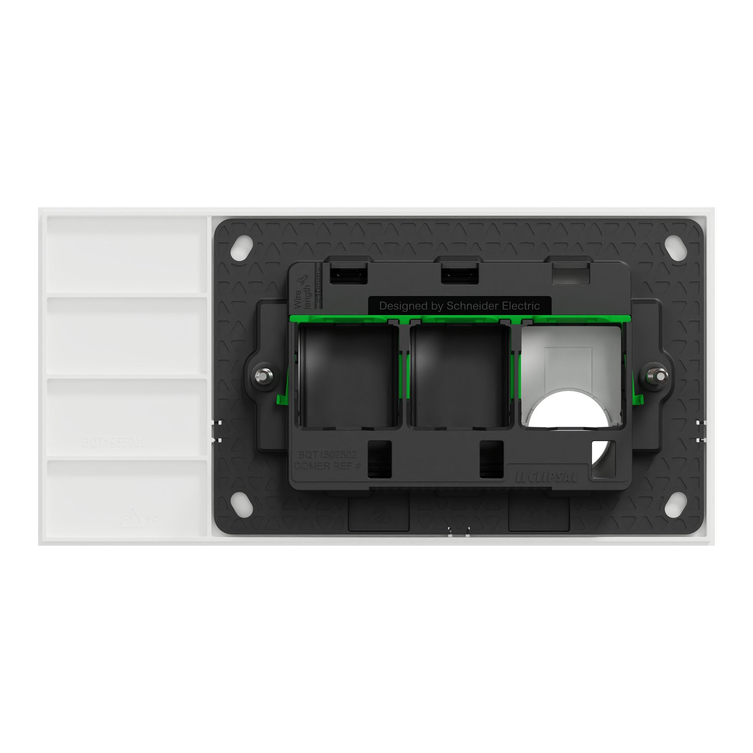 Clipsal Grid Plate and Cover, Clipsal Solis, 1 Gang, Horizontal Matt Black/ Matt White- 1041PUA-ZB, 1041PUA-ZW