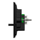 Clipsal Flush Switch, Clipsal Solis T Series, Horizontal Mount, 1 Gang Ebony Aluminium/ Ceramic White 230V-240V- 1041TA-EA, 1041TA-WC