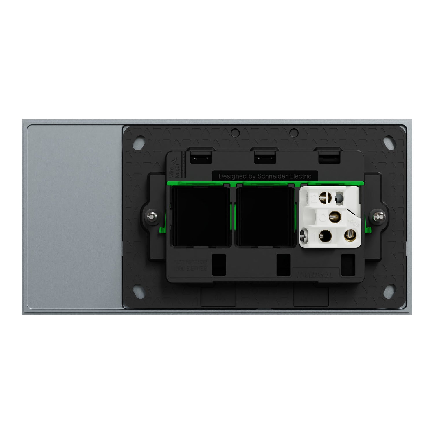 Clipsal Flush Switch, Clipsal Solis T Series, Horizontal Mount, 1 Gang Platinum 230V-240V- 1041TA-PT