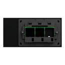 Clipsal Grid Plate and Cover, Clipsal Solis T Series, 1 Gang, Horizontal Ebony Aluminium/ White Ceramic- 1041TUA-EA, 1041TUA-WC