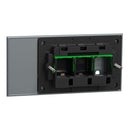 Clipsal Grid Plate and Cover, Clipsal Solis T Series, 1 Gang, Horizontal Platinum- 1041TUA-PT