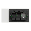 Clipsal Grid Plate and Cover, Clipsal Solis T Series, 1 Gang, Horizontal Ebony Aluminium/ White Ceramic- 1041TUA-EA, 1041TUA-WC