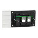Clipsal Grid Plate and Cover, Clipsal Solis, 2 Gang, Horizontal Matt Black/ Matt White- 1042PUA-ZB, 1042PUA-ZW