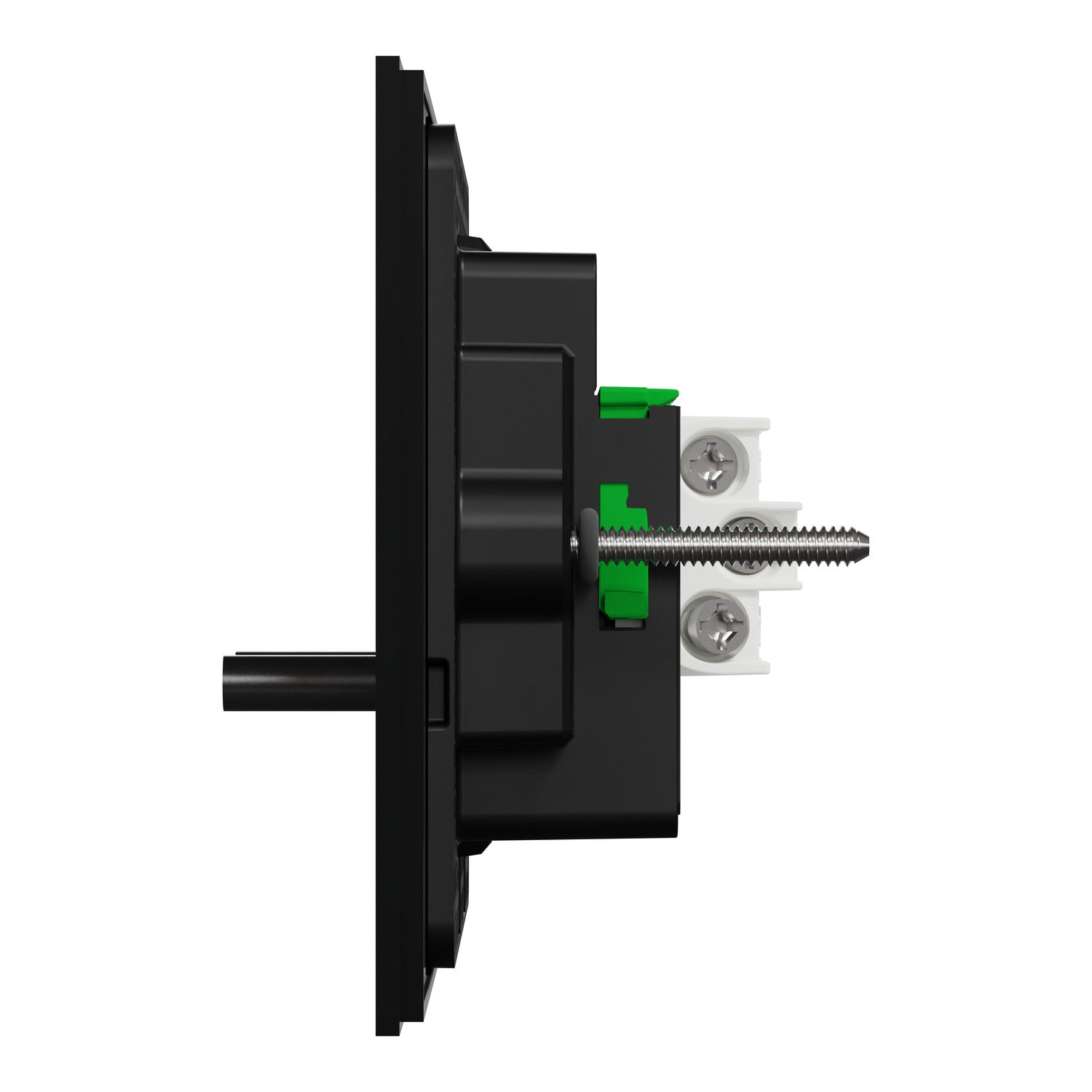 Clipsal Flush Switch, Clipsal Solis T Series, Horizontal Mount, 2 Gang Ebony Aluminium/ White Ceramic 230V-240V- 1042TA-EA, 1042TA-WC