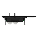 Clipsal Flush Switch, Clipsal Solis T Series, Horizontal Mount, 2 Gang Ebony Aluminium/ White Ceramic 230V-240V- 1042TA-EA, 1042TA-WC