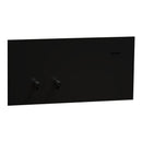 Clipsal Flush Switch, Clipsal Solis T Series, Horizontal Mount, 2 Gang Ebony Aluminium/ White Ceramic 230V-240V- 1042TA-EA, 1042TA-WC