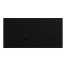 Clipsal Flush Switch, Clipsal Solis T Series, Horizontal Mount, 2 Gang Ebony Aluminium/ White Ceramic 230V-240V- 1042TA-EA, 1042TA-WC