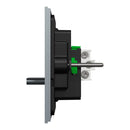 Clipsal Flush Switch, Clipsal Solis T Series, Horizontal Mount, 2 Gang  Platinum 230V-240V- 1042TA-PT