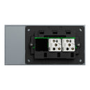 Clipsal Flush Switch, Clipsal Solis T Series, Horizontal Mount, 2 Gang  Platinum 230V-240V- 1042TA-PT