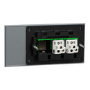 Clipsal Flush Switch, Clipsal Solis T Series, Horizontal Mount, 2 Gang  Platinum 230V-240V- 1042TA-PT