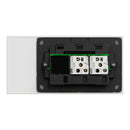 Clipsal Flush Switch, Clipsal Solis T Series, Horizontal Mount, 2 Gang Ebony Aluminium/ White Ceramic 230V-240V- 1042TA-EA, 1042TA-WC